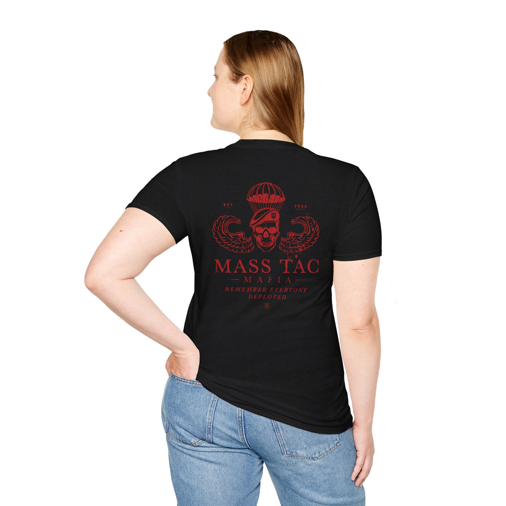 R.E.D. - Remember Everyone Deployed - Unisex Softstyle T-Shirt - Black